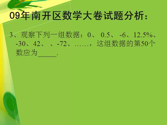 2009年各区大卷考试数学易错试题展示15