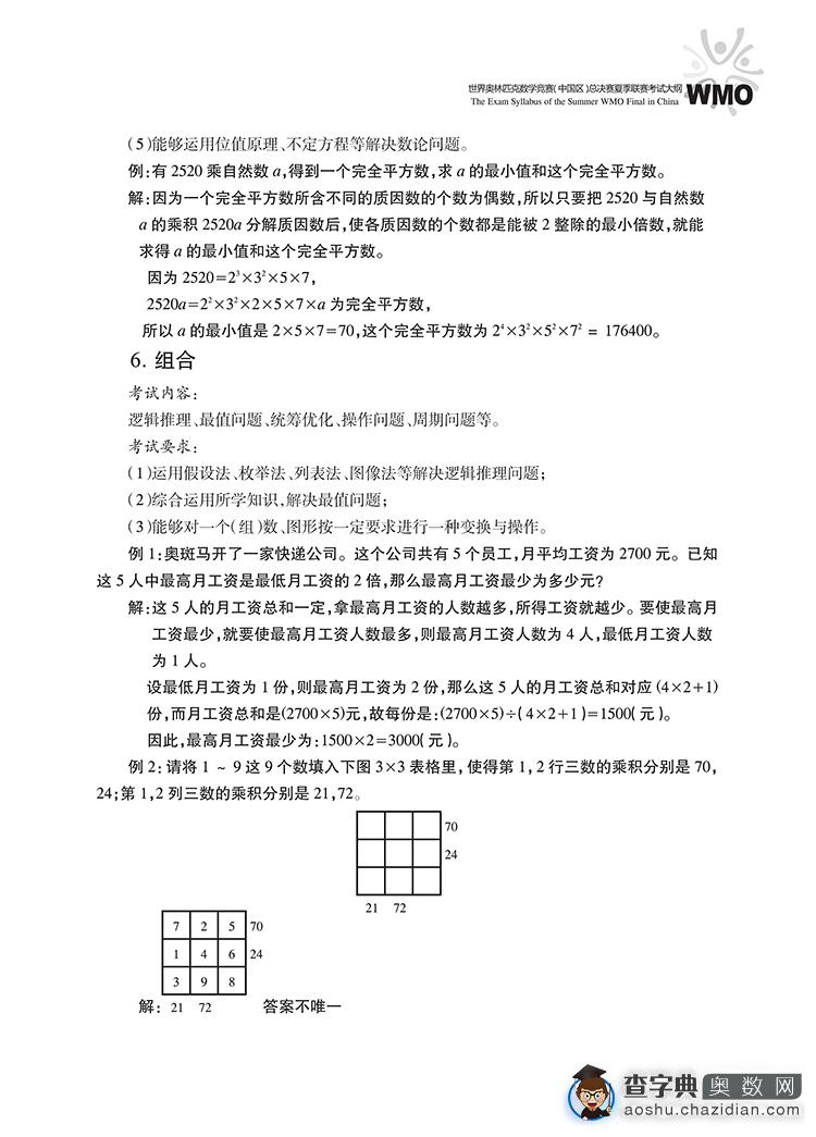 青岛第13届世奥赛总决赛6年级考试大纲解读4