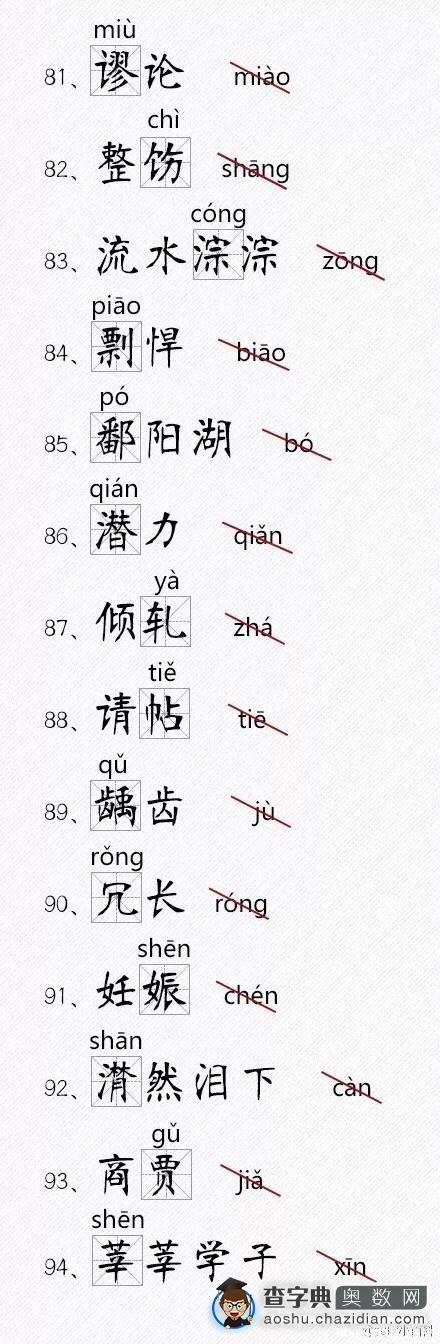 2016上海小升初考试中千万不能读错的“字”7