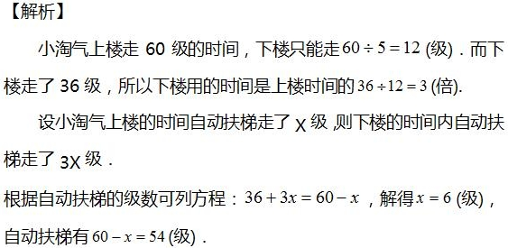 2016年杭州小升初数学行程问题之扶梯问题4