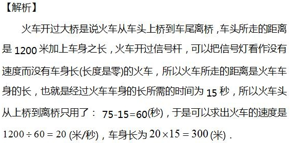 2016年杭州小升初数学行程问题之火车问题2