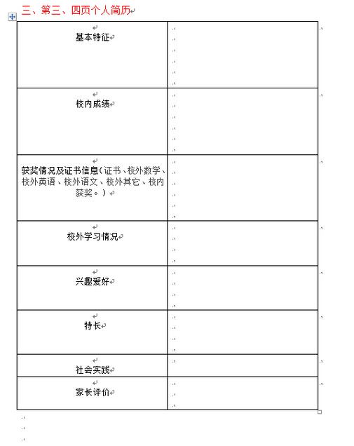 2017重庆小升初择校简历你也这样准备吗？3