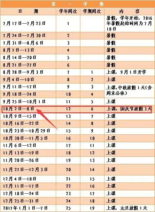 深圳2016—2017学年义务教育阶段学校校历1