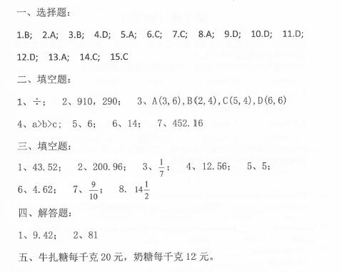 广州中山大学附属中学小升初数学试题（三）5