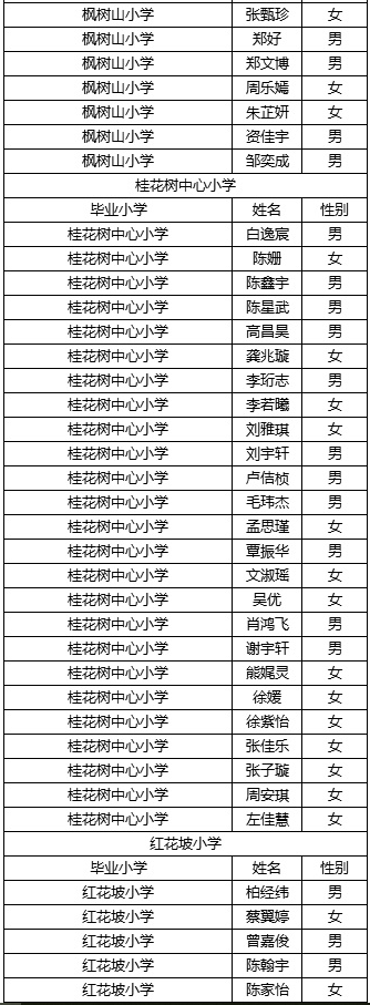 长沙稻田中学2019级录取名单及入学须知3